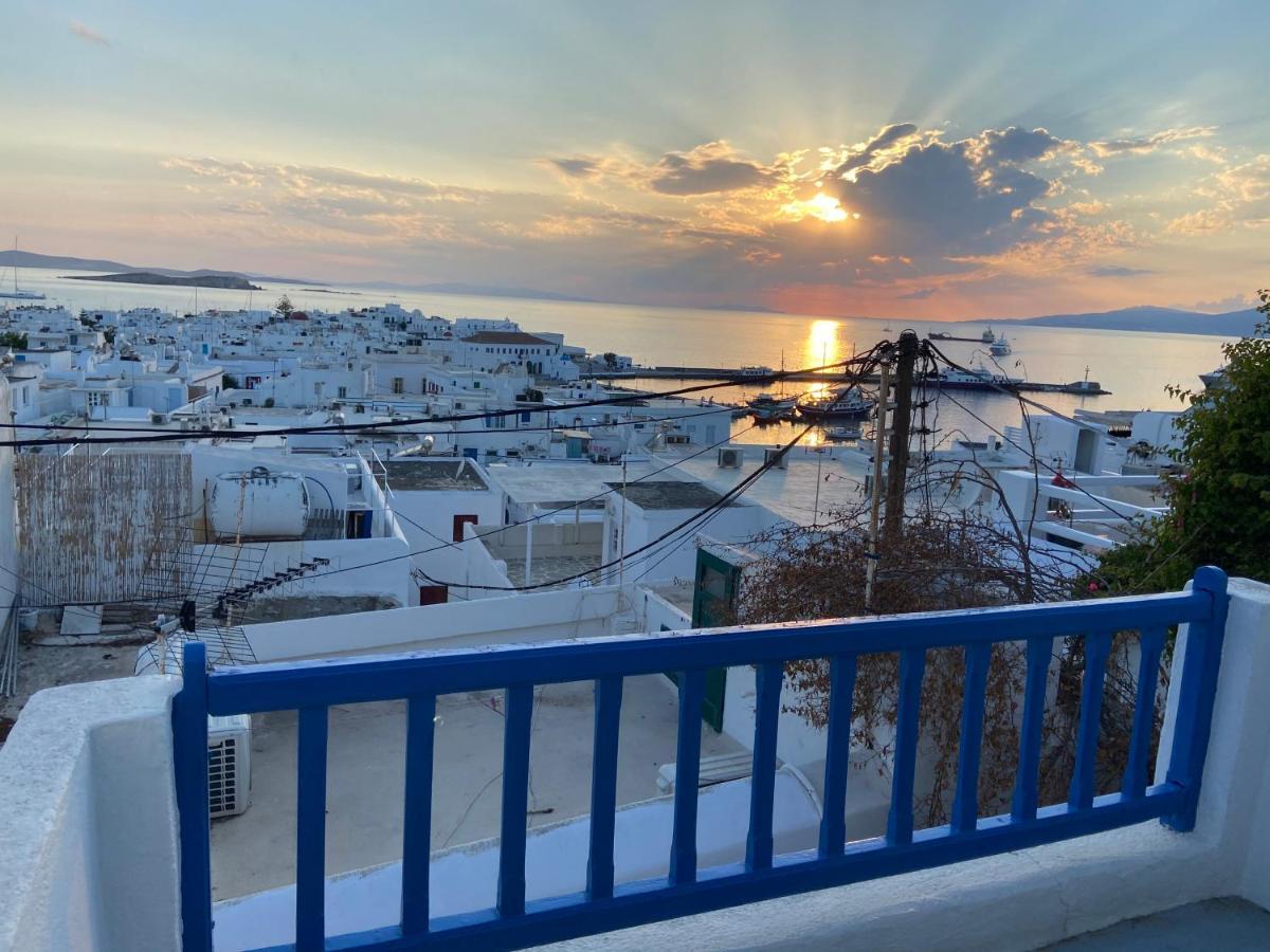 Elenitas Town House With Veranda And Sea View Mykonos Town Eksteriør bilde