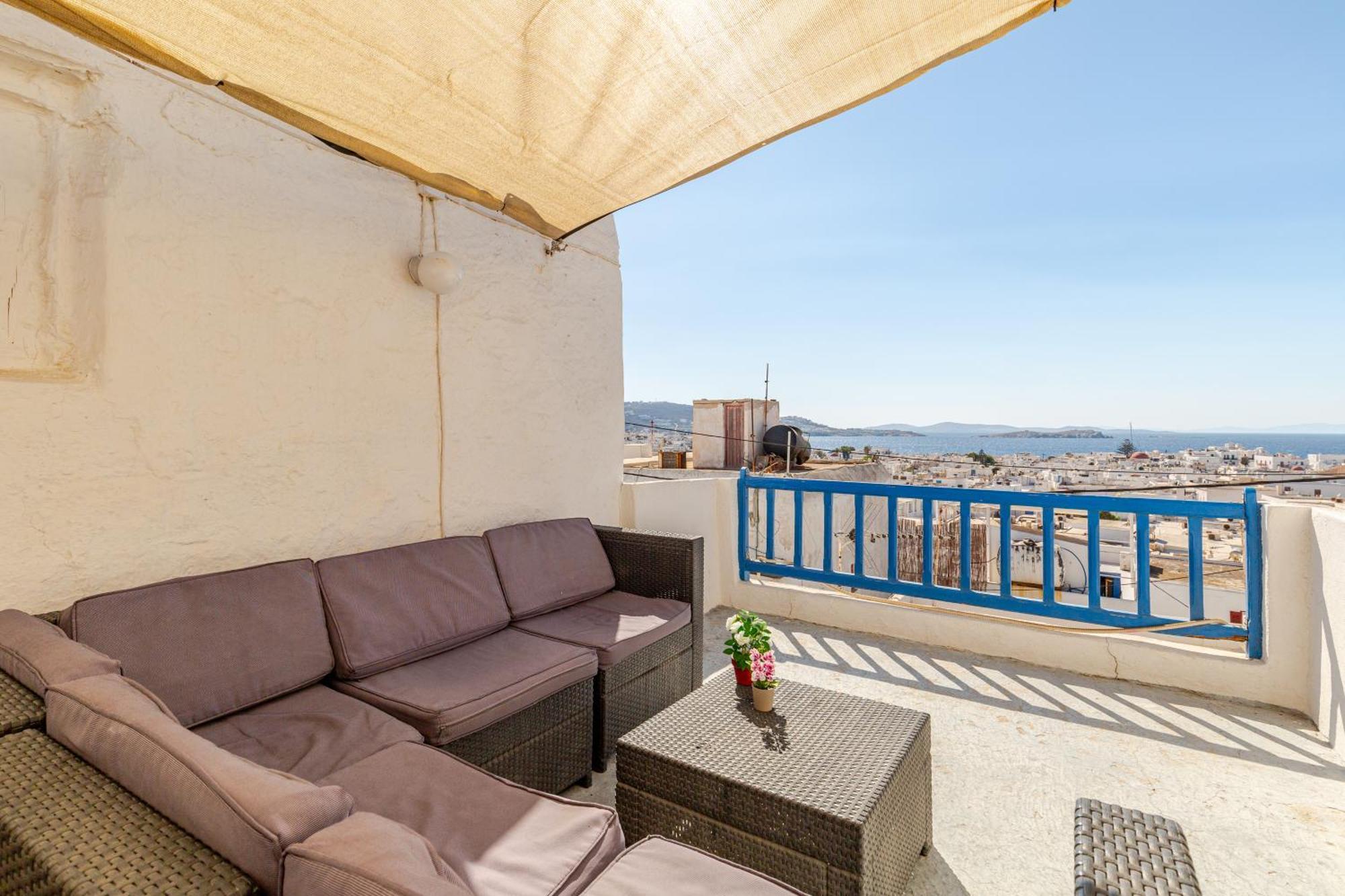 Elenitas Town House With Veranda And Sea View Mykonos Town Eksteriør bilde