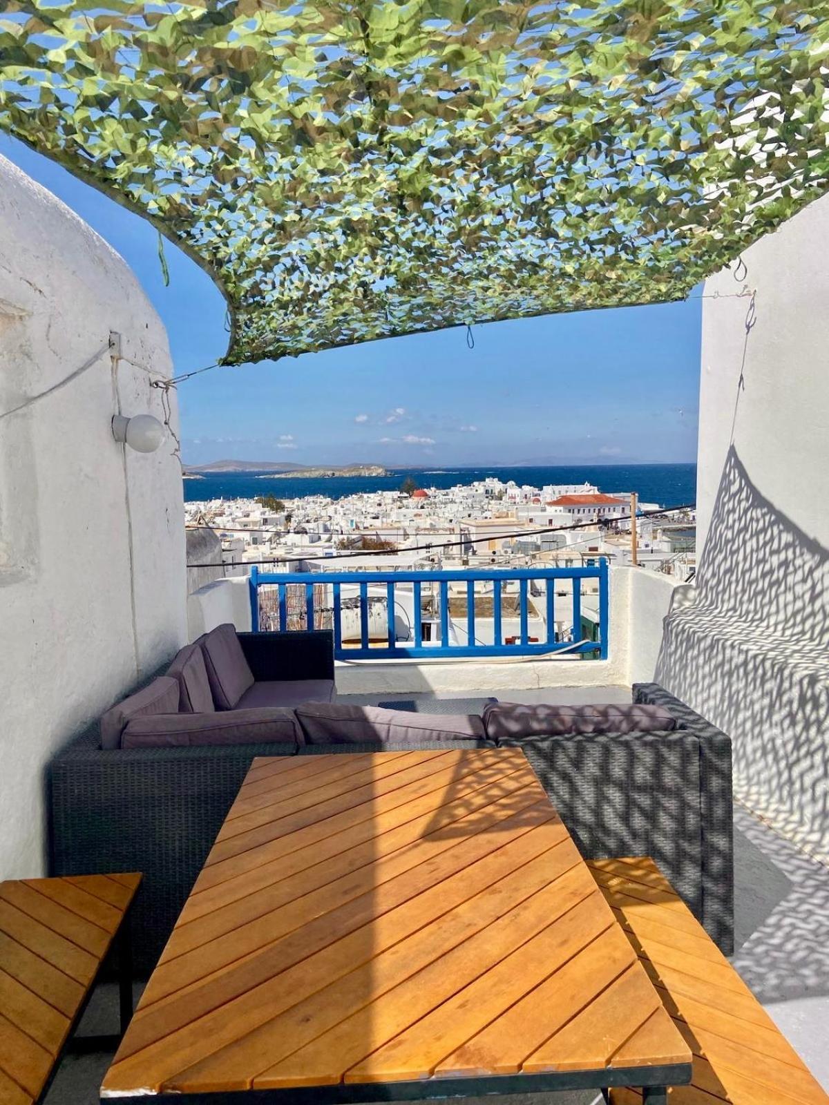 Elenitas Town House With Veranda And Sea View Mykonos Town Eksteriør bilde
