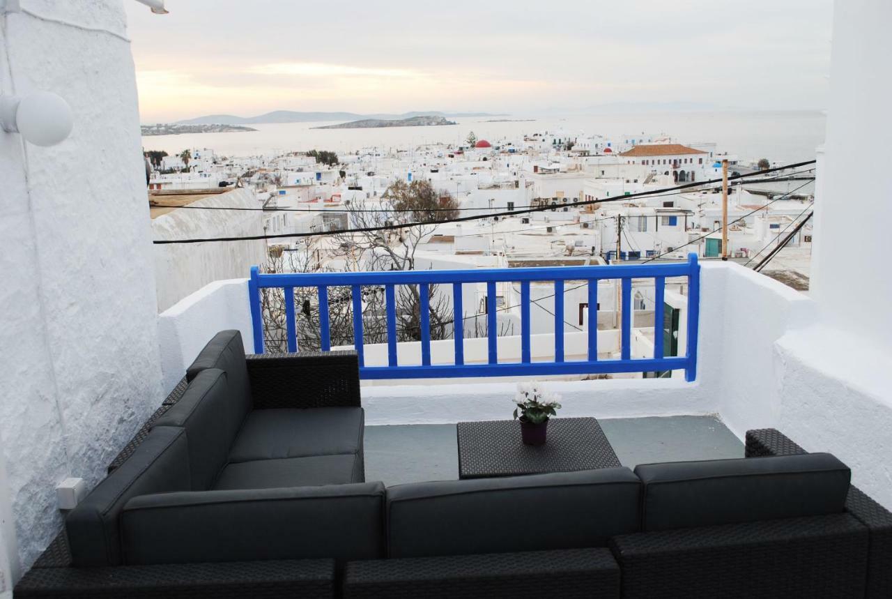 Elenitas Town House With Veranda And Sea View Mykonos Town Eksteriør bilde